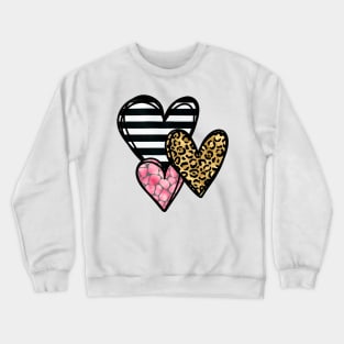 Valentines Hearts Crewneck Sweatshirt